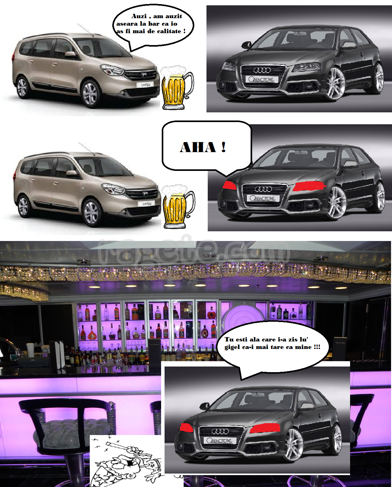 Si dicutau 2 masini ...